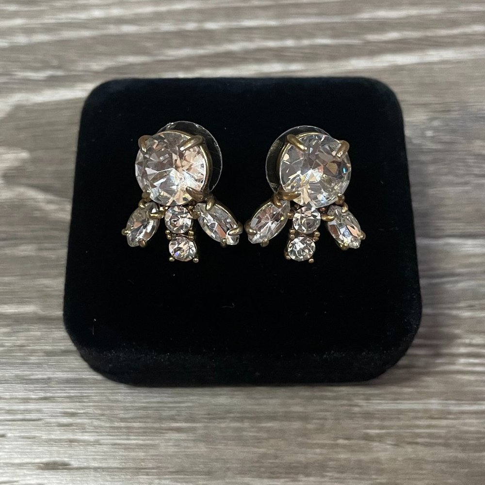 J. Crew Rhinestone Statement Earrings